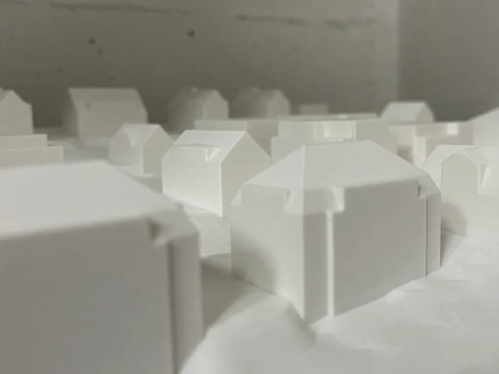 Maquettes d'architecture et pièces imprimées en 3D